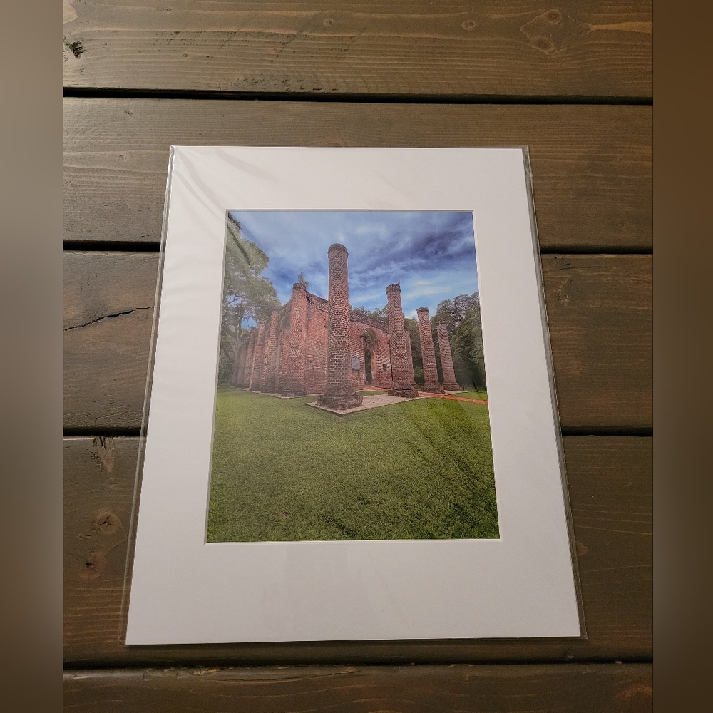 8x10 photo of the Sheldon Church Ruins